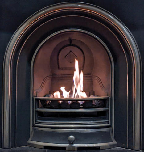 SF Victorian bioethanol fire, with cast iron arch